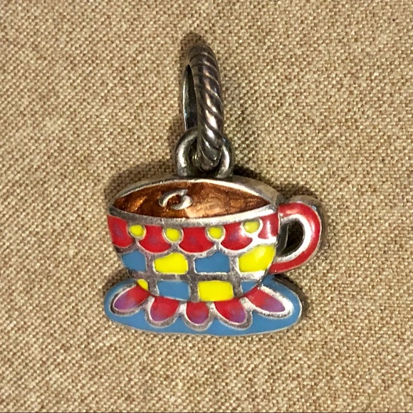 Brighton Jewelry - 🆕Listing! Brighton enameled coffee cup colorful charm